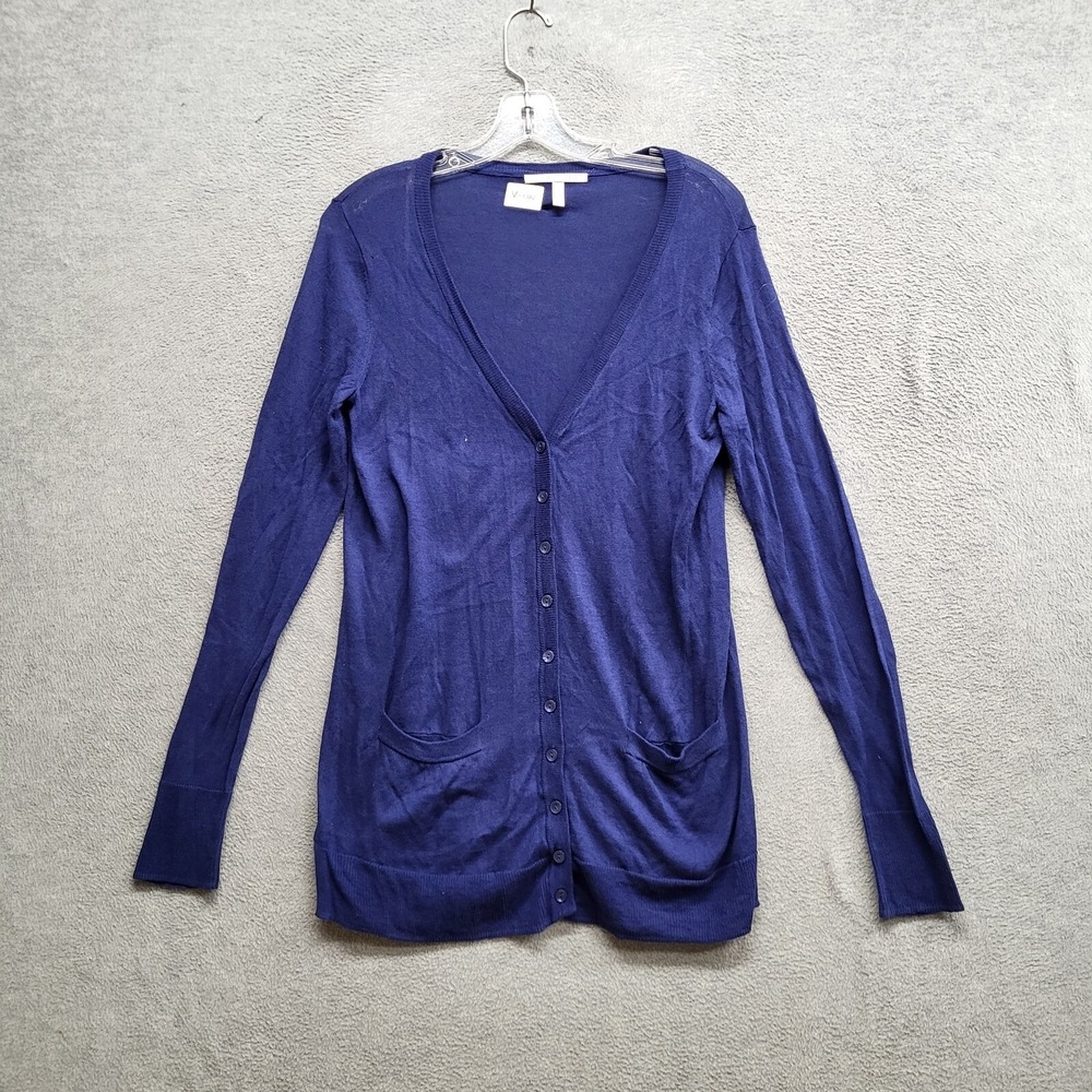 Victoria's Secret Women Sweater Medium Blue Cardigan V Neck READ